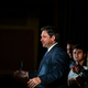 Florida Governor Ron DeSantis speaks during a primary election night event in Hialeah, Florida, on August 23, 2022. - DeSantis will face US Representative Charlie Crist (D-FL) in the general election for governor of Florida on November 8, 2022.